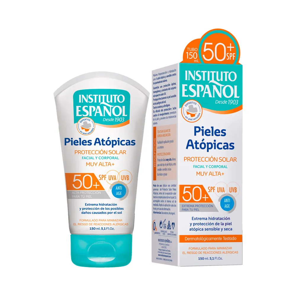 کرم ضدآفتاب تخصصی پوست آتوپیک اسپانول با SPF50+ حجم ۱۵۰ میلی‌لیتر | محافظت بسیار بالا، مرطوب‌کننده و ضدحساسیت برای صورت و بدن