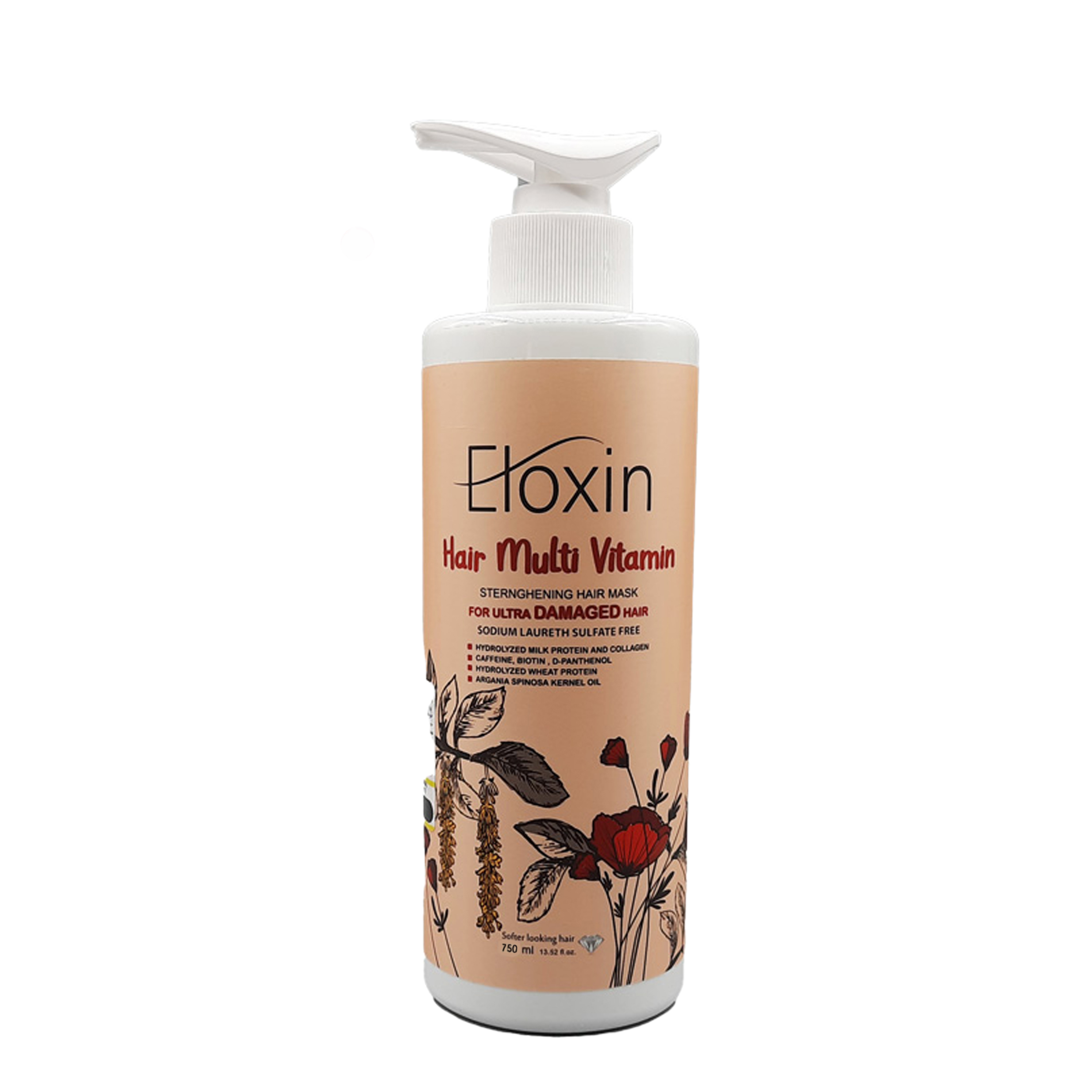 ماسک مو پمپی مولتی ویتامین داخل حمام الوکسین _ Eloxin حجم 400 میل