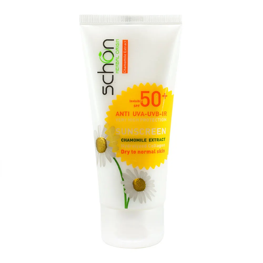 کرم ضد آفتاب بی رنگ شون با SPF50 مناسب پوست خشک حجم 50 میلی لیتر