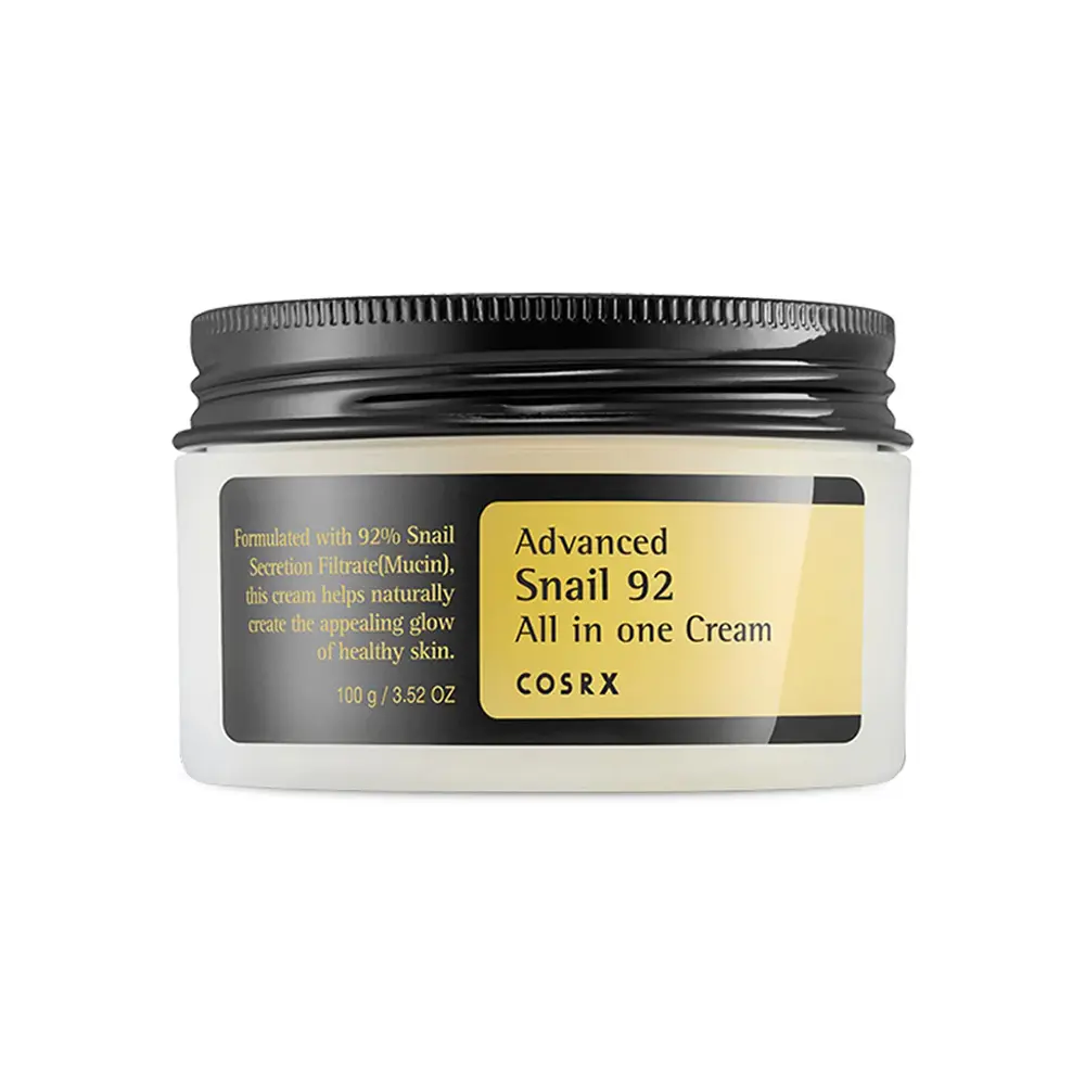 کرم چندمنظوره حلزون کوزارکس مدل Advanced Snail 92 All In One Cream حجم ۱۰۰ گرم | ترمیم‌کننده، آبرسان و تسکین‌دهنده با ۹۲٪ موکوس حلزون
