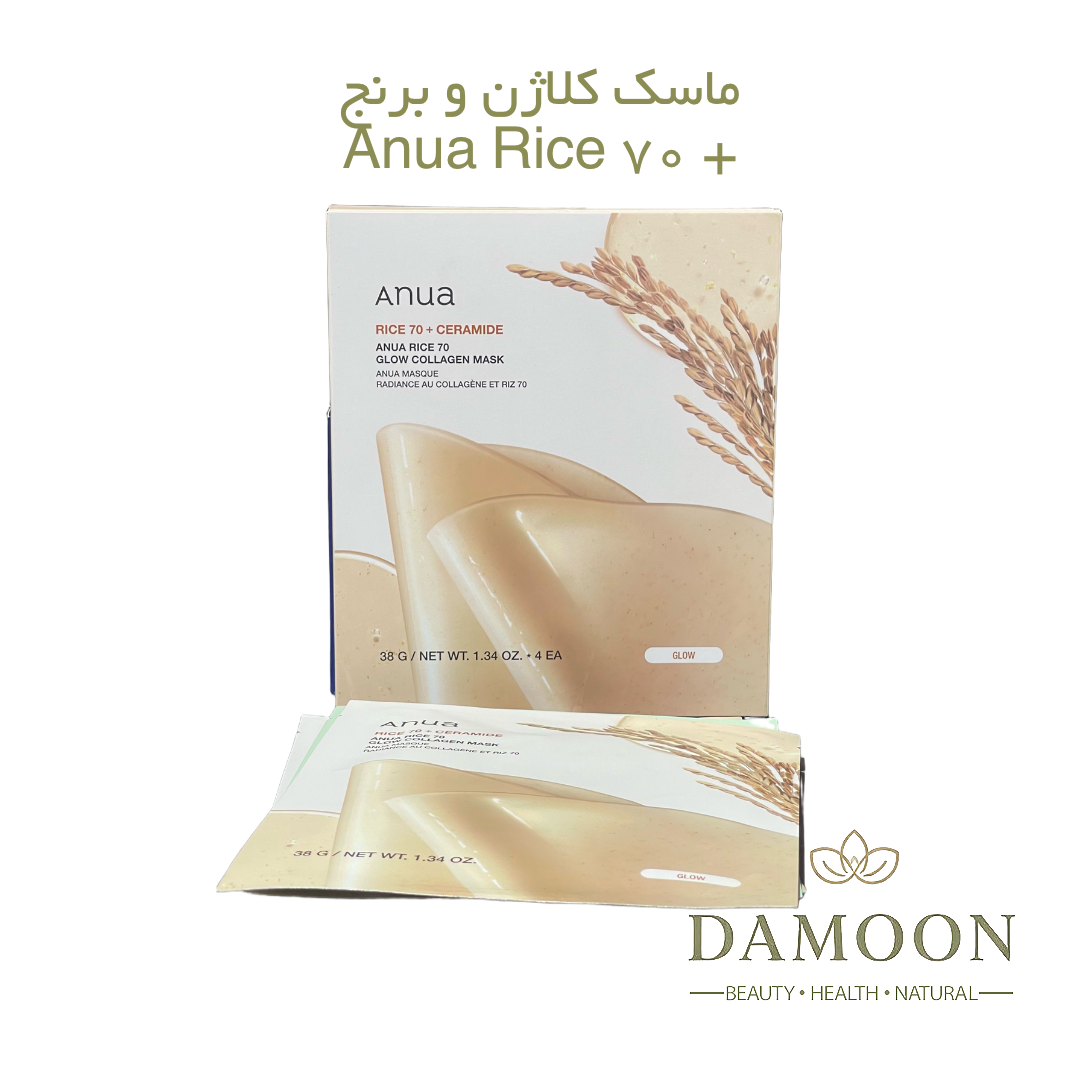 ماسک ورقه‌ای برنج و کلاژن انوآ Anua