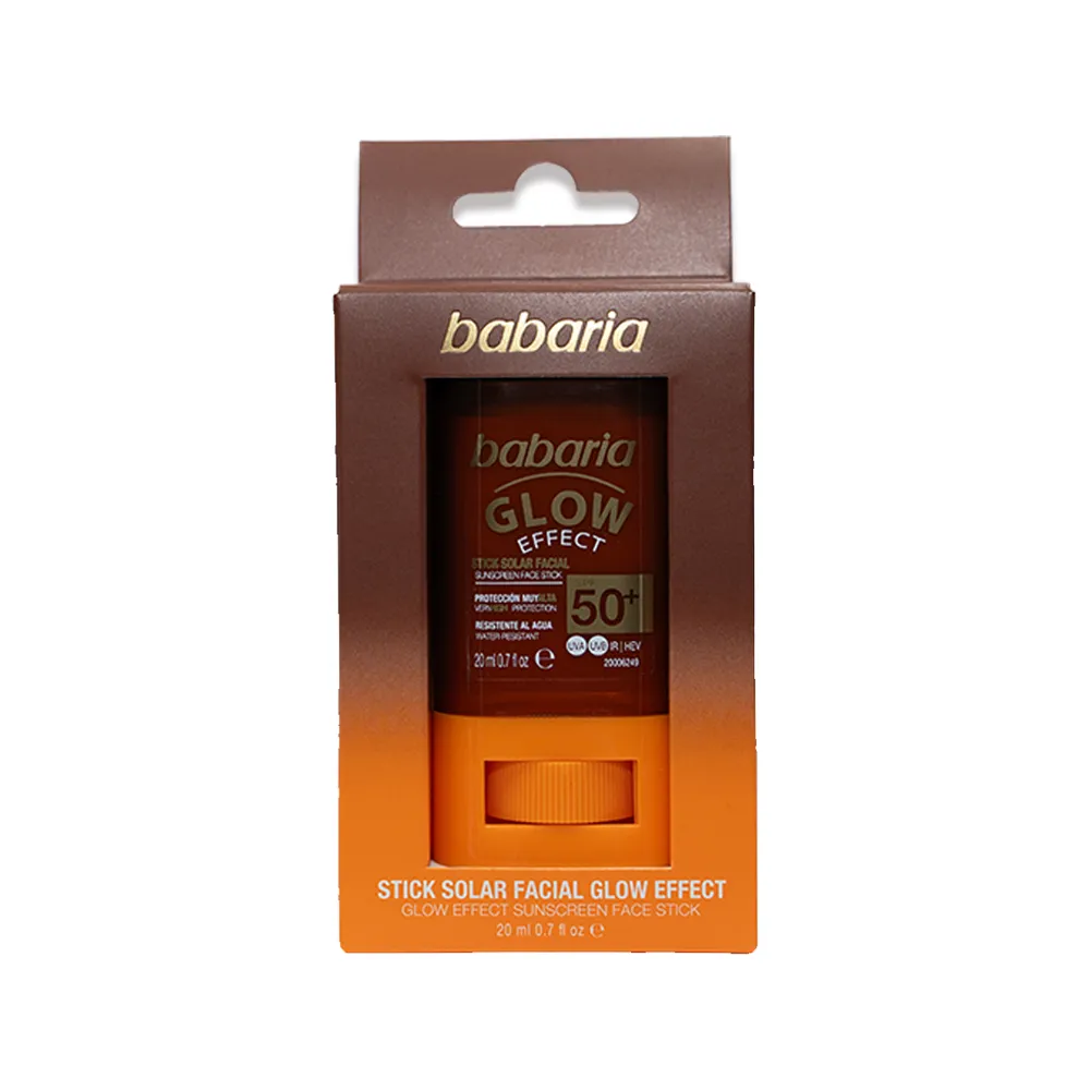 ضدآفتاب استیکی صورت باباریا مدل Glow Effect با SPF50+ حجم ۲۰ میلی‌لیتر | محافظت ۳۶۰ درجه با جلوه درخشان و مقاوم در برابر آب